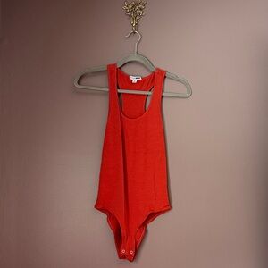 Fashion Nova Rust Orange Tank Bodysuit